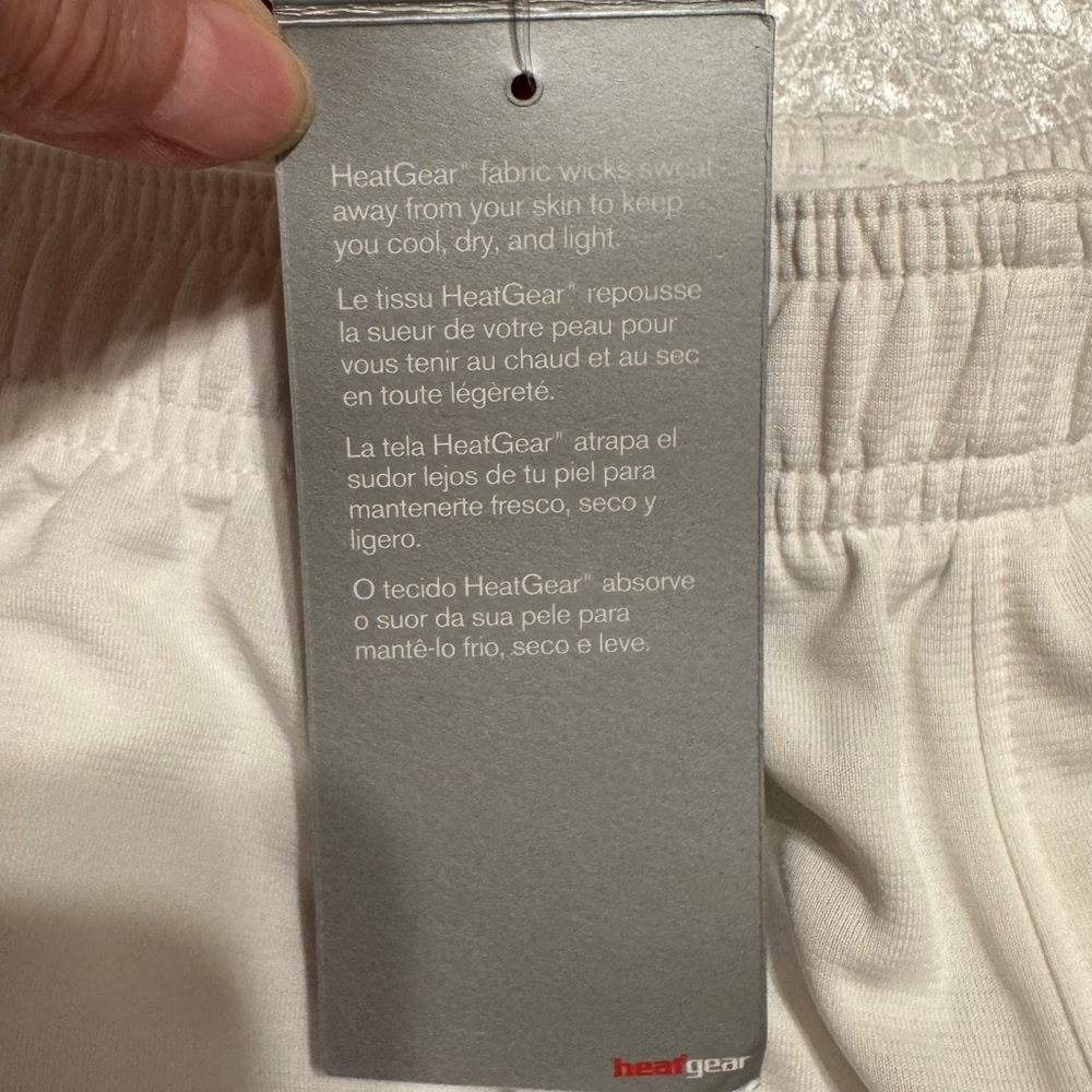 Under Armour Women’s Size Large Athletic White Shorts - Picture 3 of 8